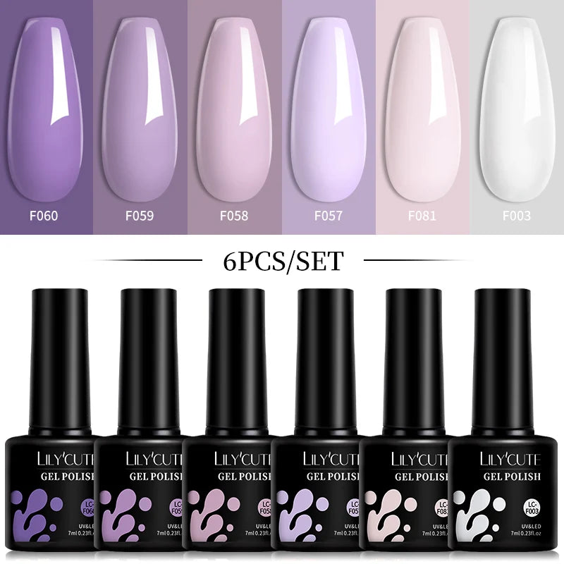 LILYCUTE Gel Nail Polish Set