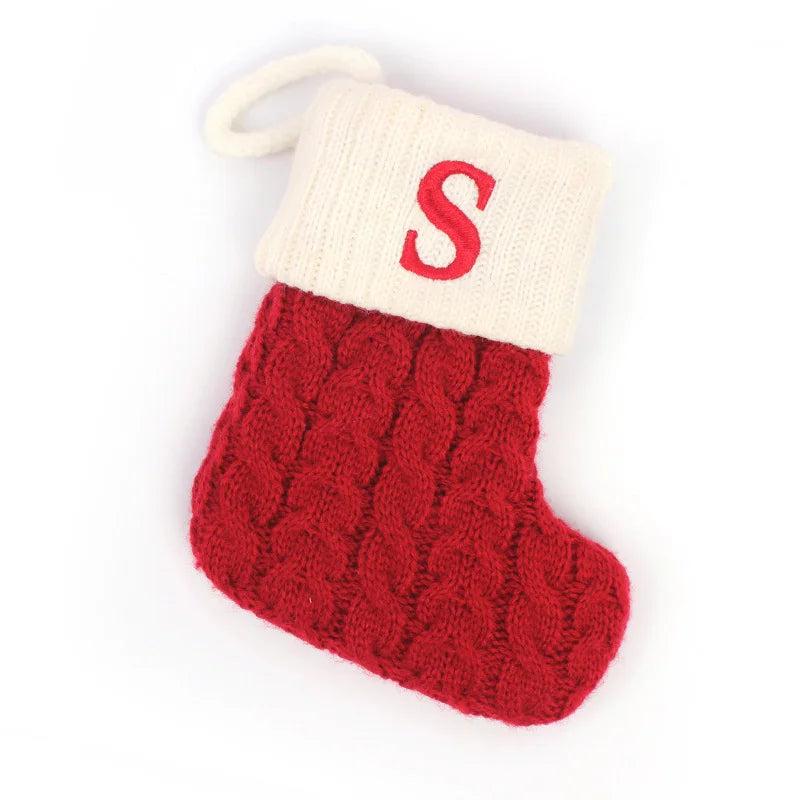 Knitted Christmas Stocking Tree Decorations