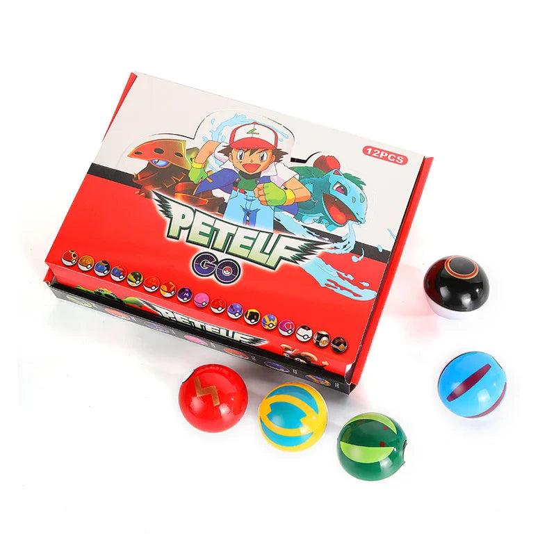 12Pcs Pokemon Poke Ball Set