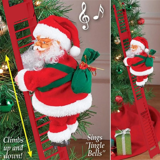 LED Music Santa Climbing Ornament