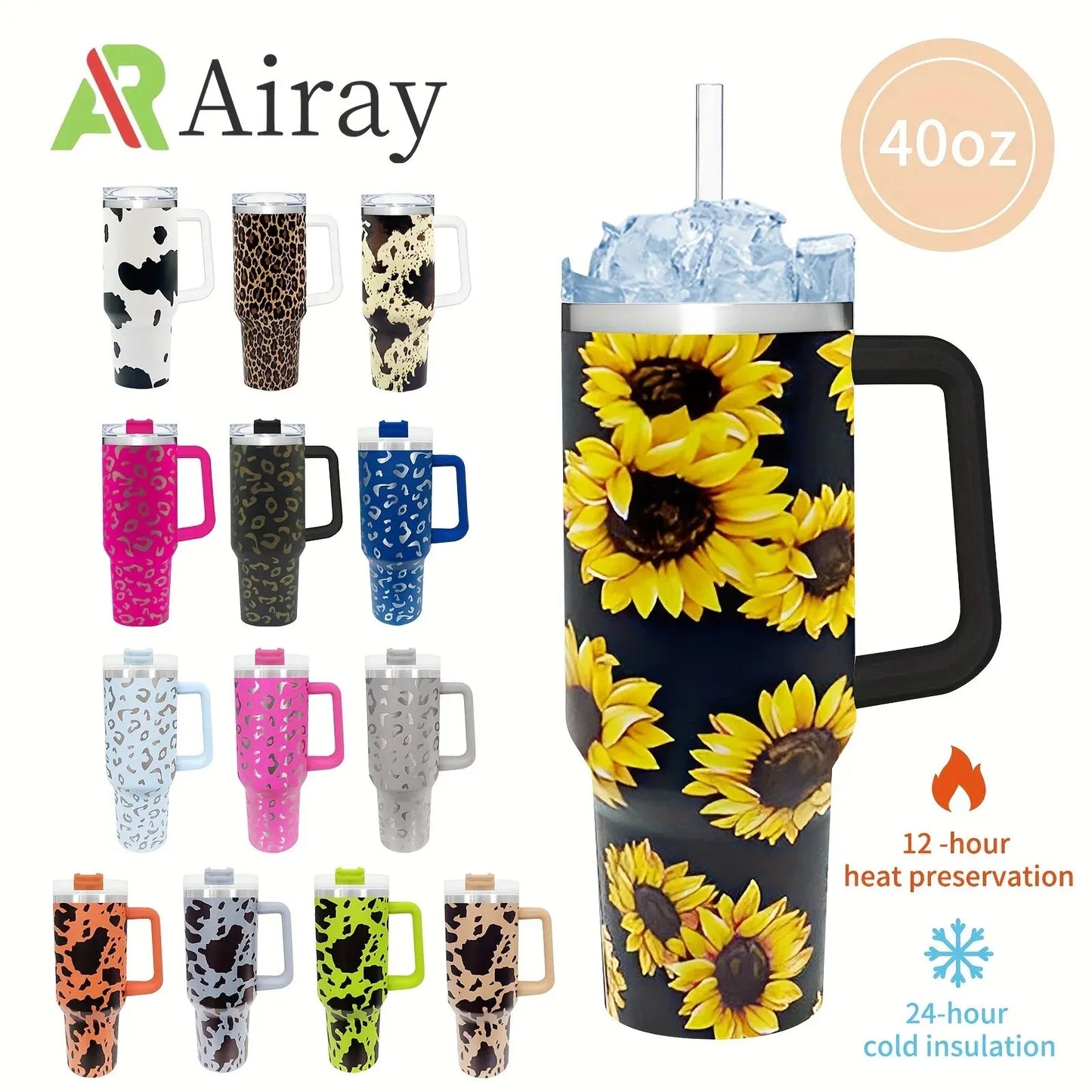 Leopard Print 40oz Coffee Cup