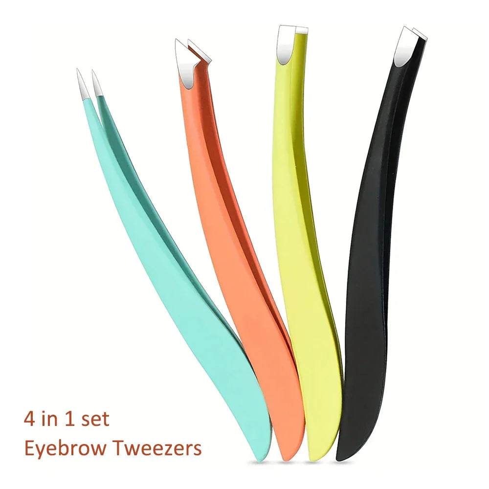 Ouriner 4-Piece Tweezers Set