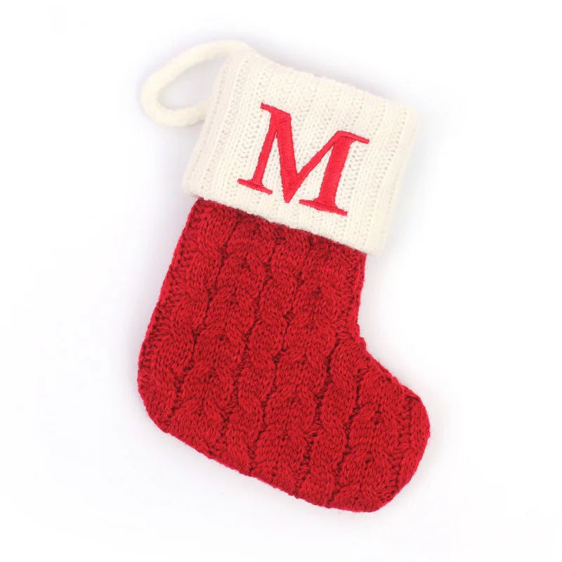 Knitted Christmas Stocking Tree Decorations