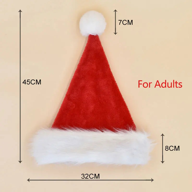 Thick Plush Santa Claus Hat