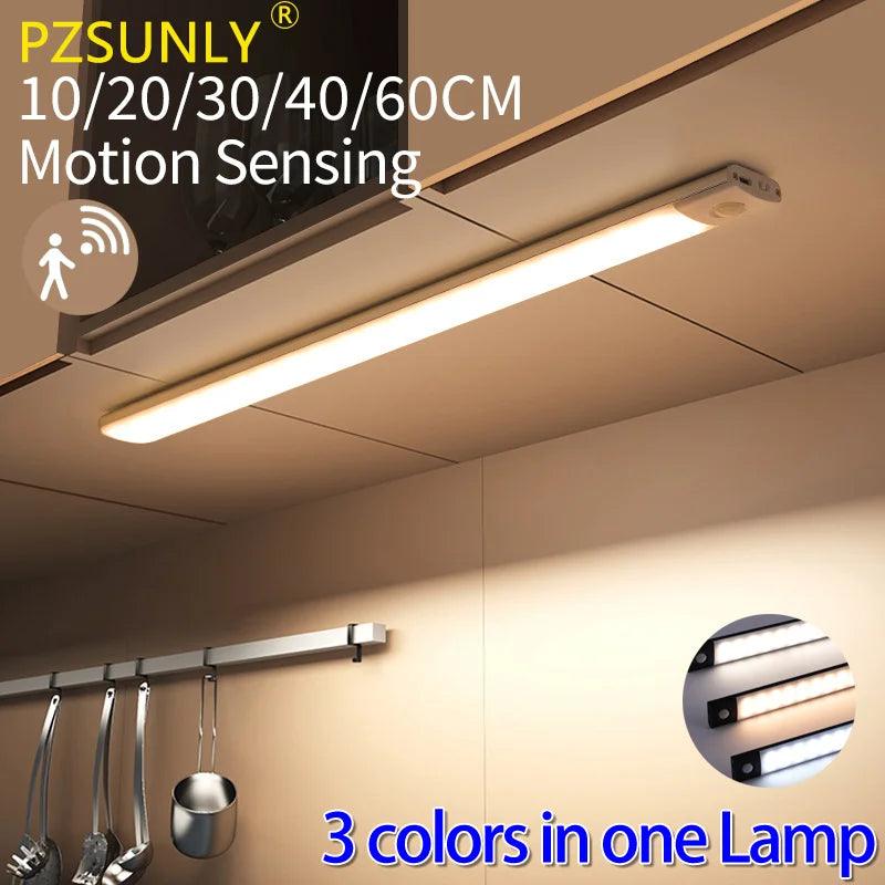 Pzsunly USB Motion Sensor Cabinet Light