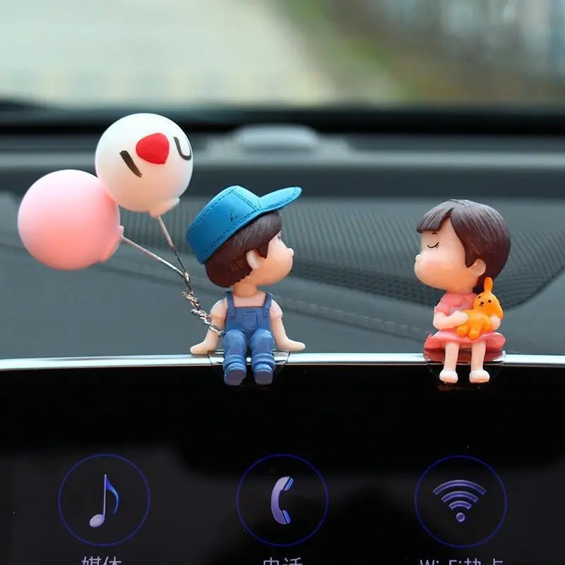 Cute Cartoon Couples Car Ornament