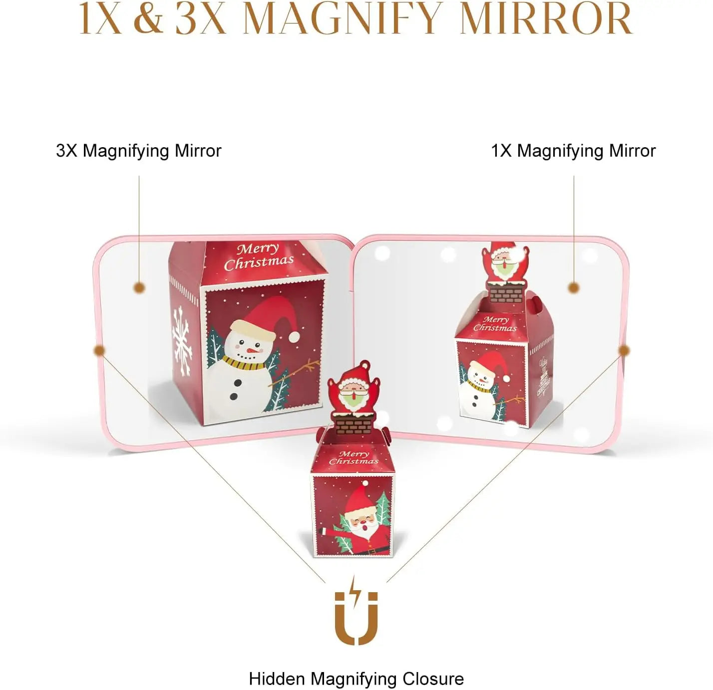LED 1X/3X Compact Makeup Mirror