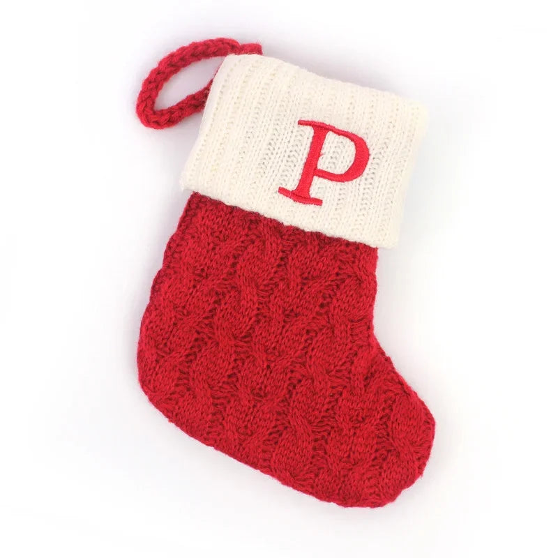 Knitted Christmas Stocking Tree Decorations