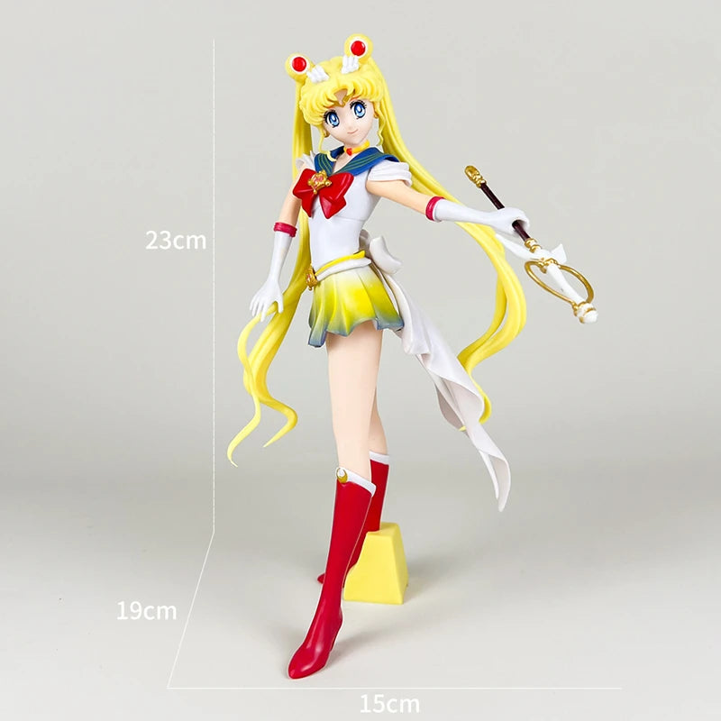 Sailor Moon Figure Anime Cartoon Jupiter Makoto Venus Minako Tsukino Rabbit Doll Toy Little Princess Cake Decoration Ornaments