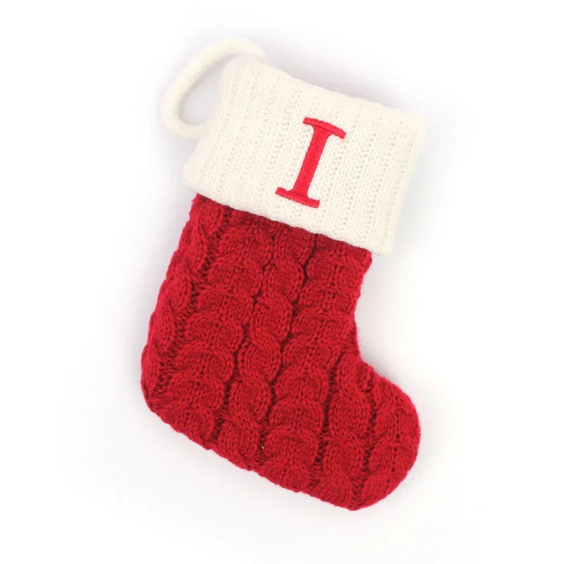 Knitted Christmas Stocking Tree Decorations