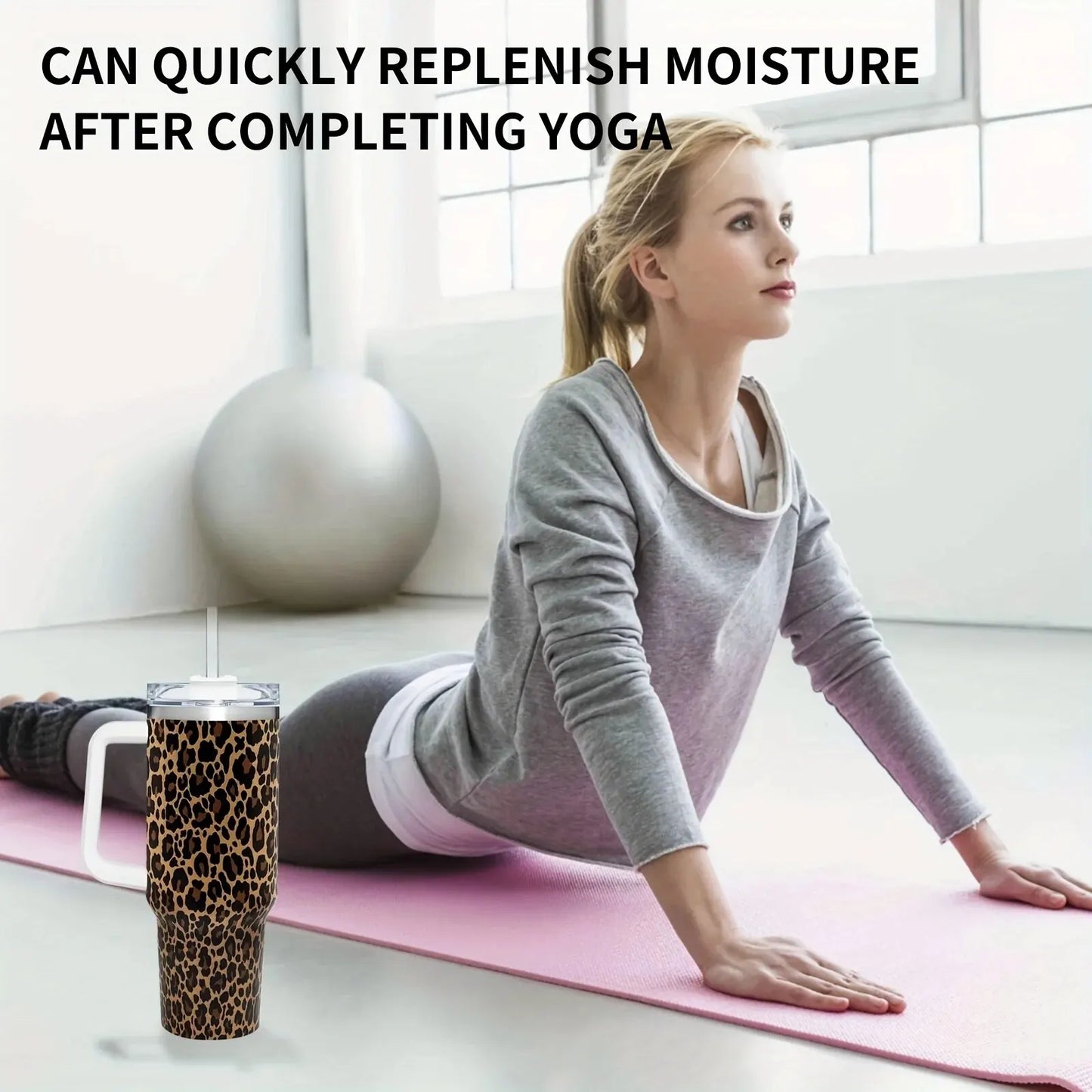 Leopard Print 40oz Coffee Cup