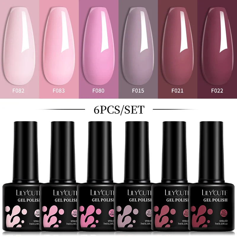 LILYCUTE Gel Nail Polish Set