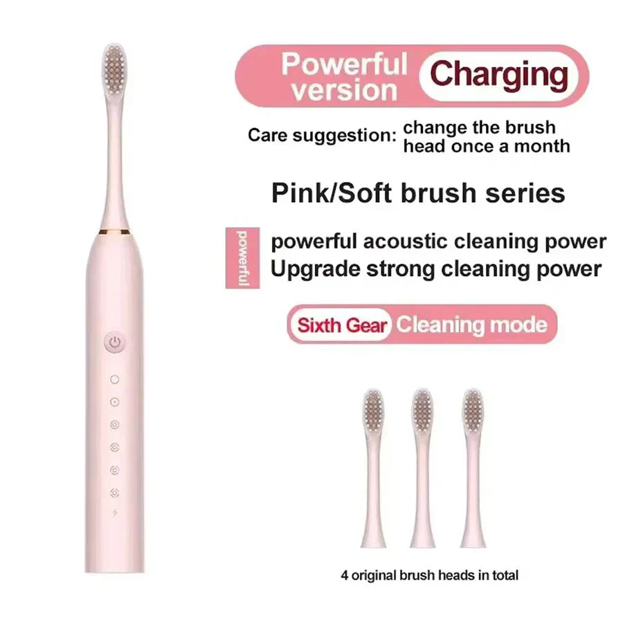 Electric Ultrasonic Toothbrush Set