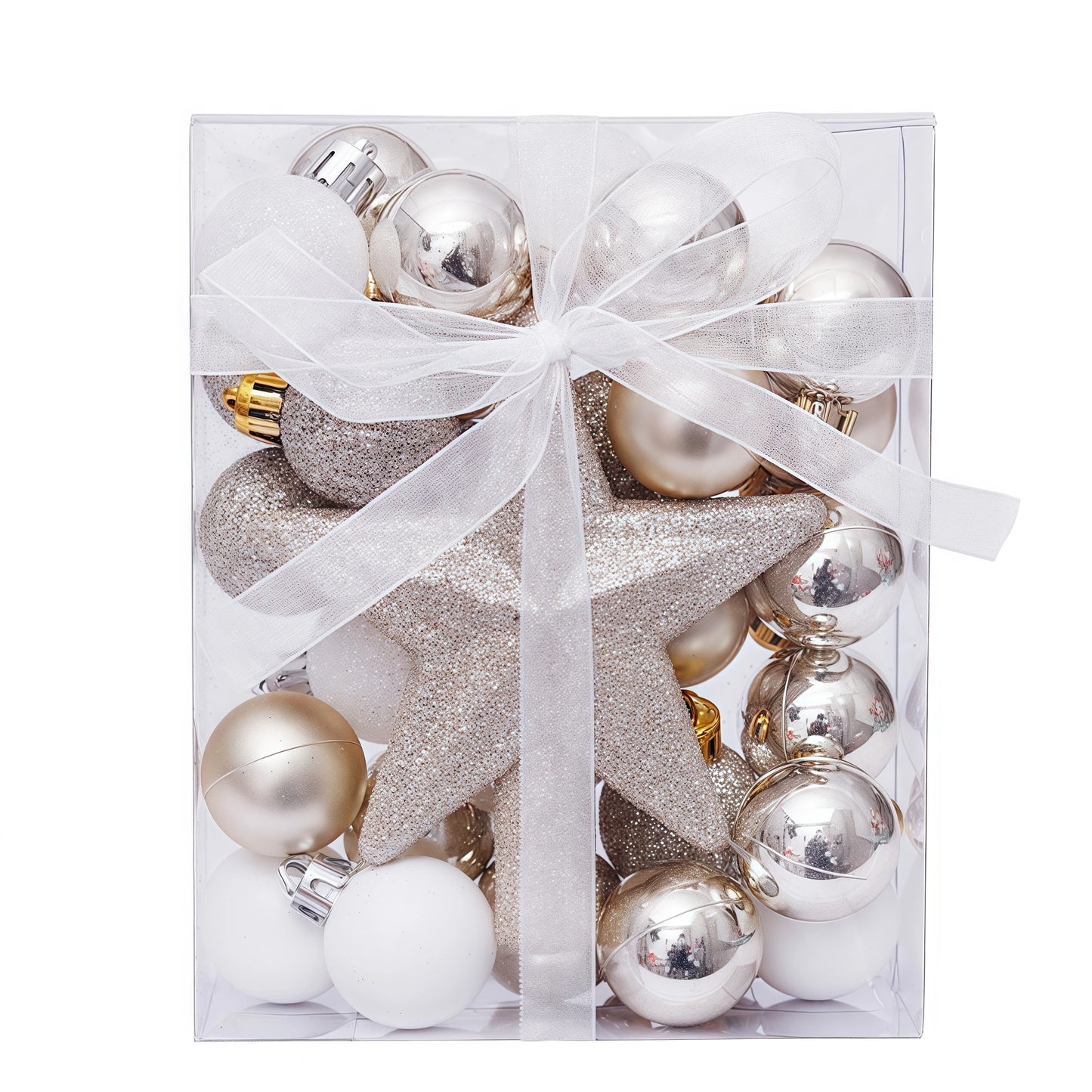 Champagne Gold Christmas Ball Ornaments