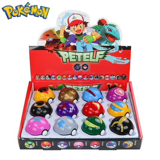 12Pcs Pokemon Poke Ball Set