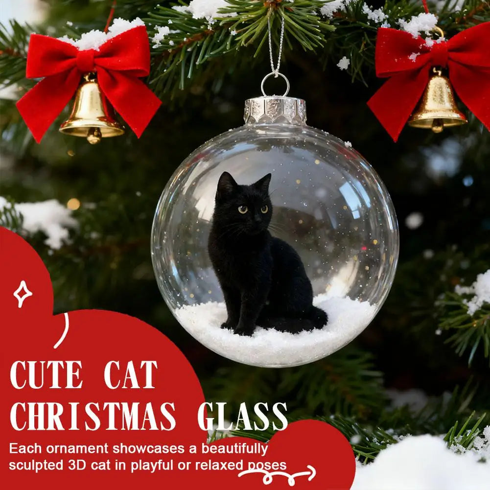 Cute 3D Cat Christmas Ornament