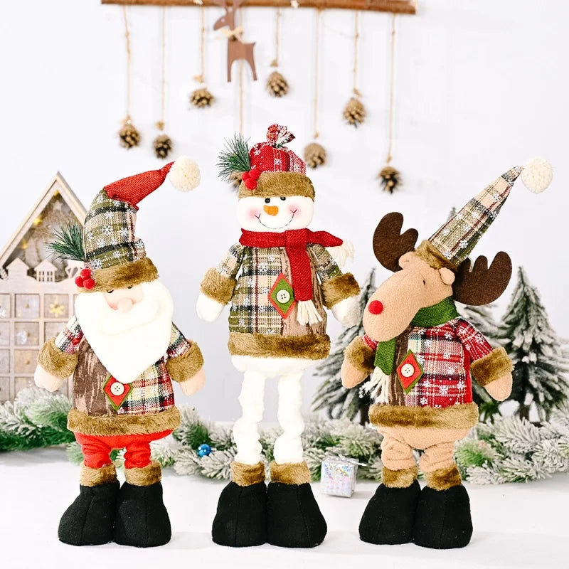 Plush Christmas Doll Decorations Set