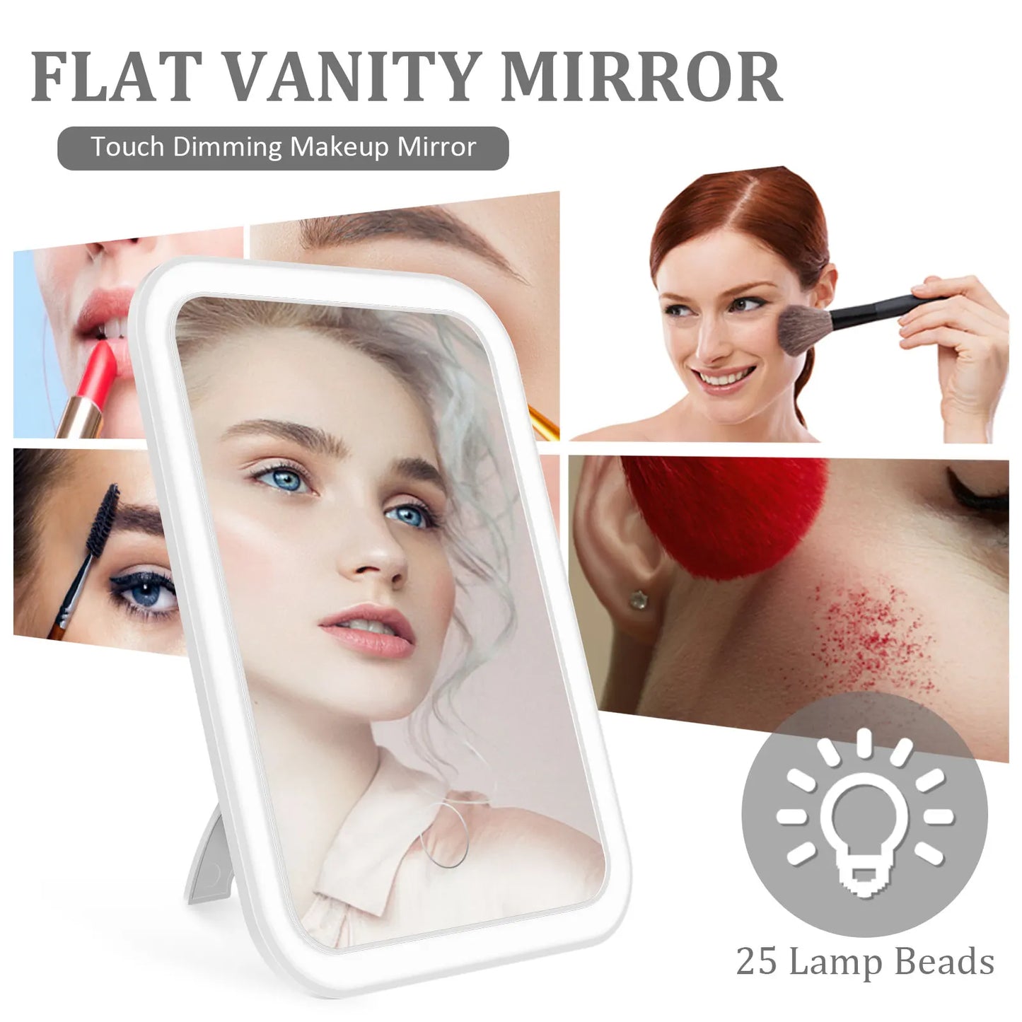 LED Touch Screen Makeup Mirror