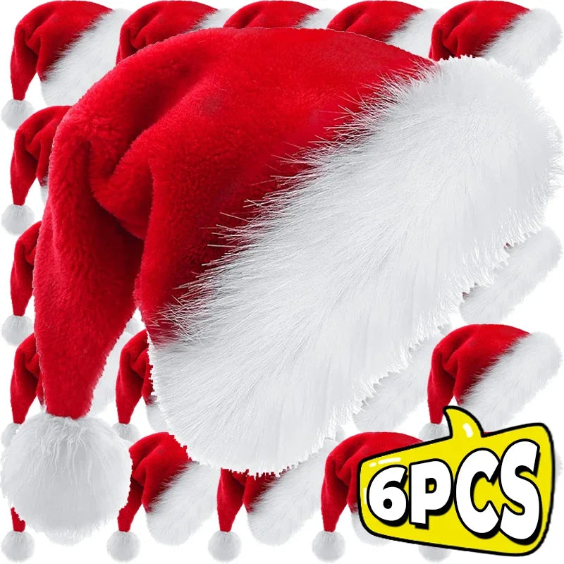 Plush Velvet Santa Claus Hats
