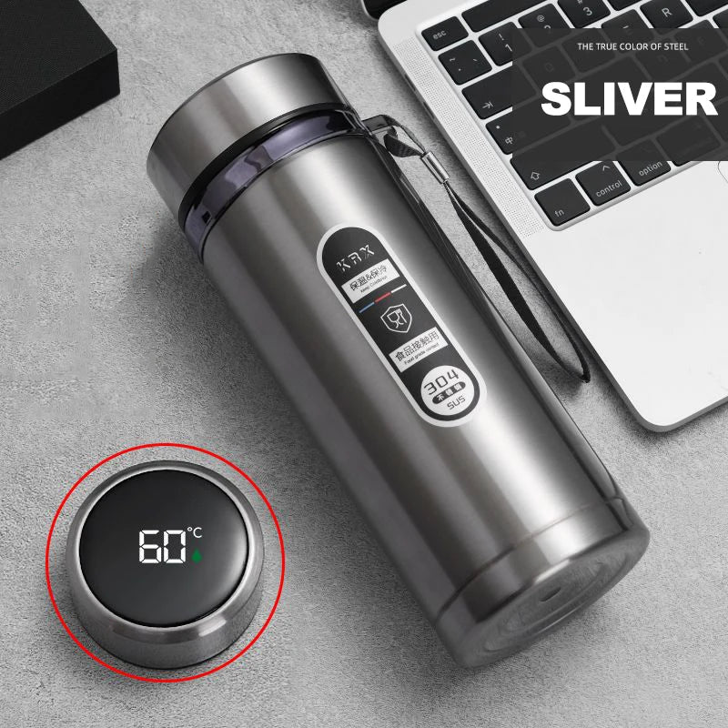 LED Stainless Steel Thermos Bottle