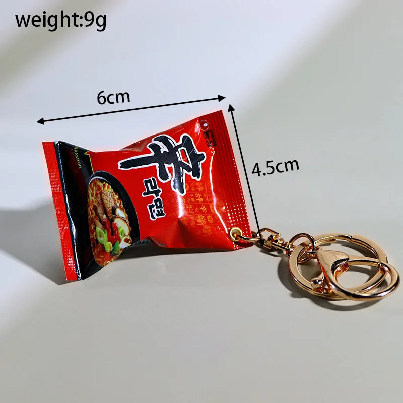 Simulation Instant Noodles Keychain