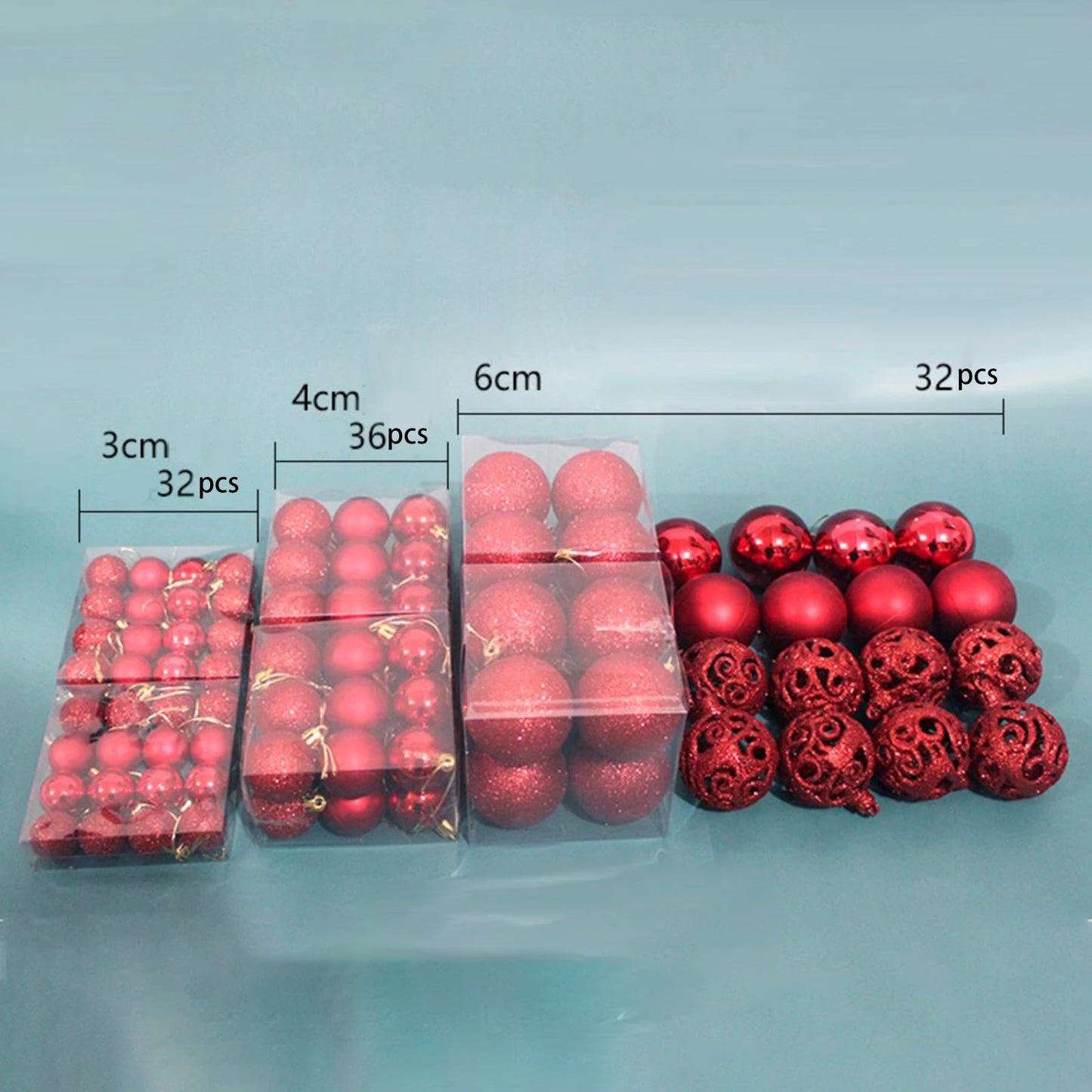 100pcs Shatterproof Christmas Ball Ornaments