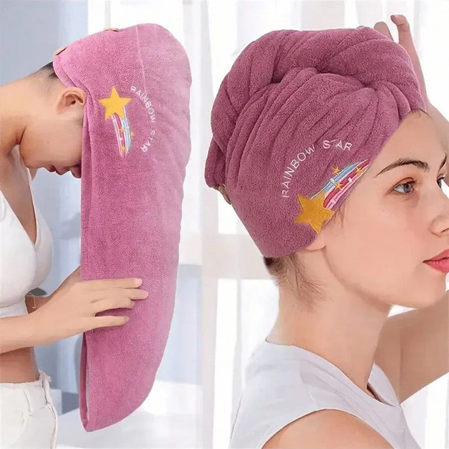 CozyFleece Embroidery Hair Cap