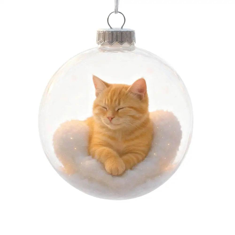 Cute 3D Cat Christmas Ornament