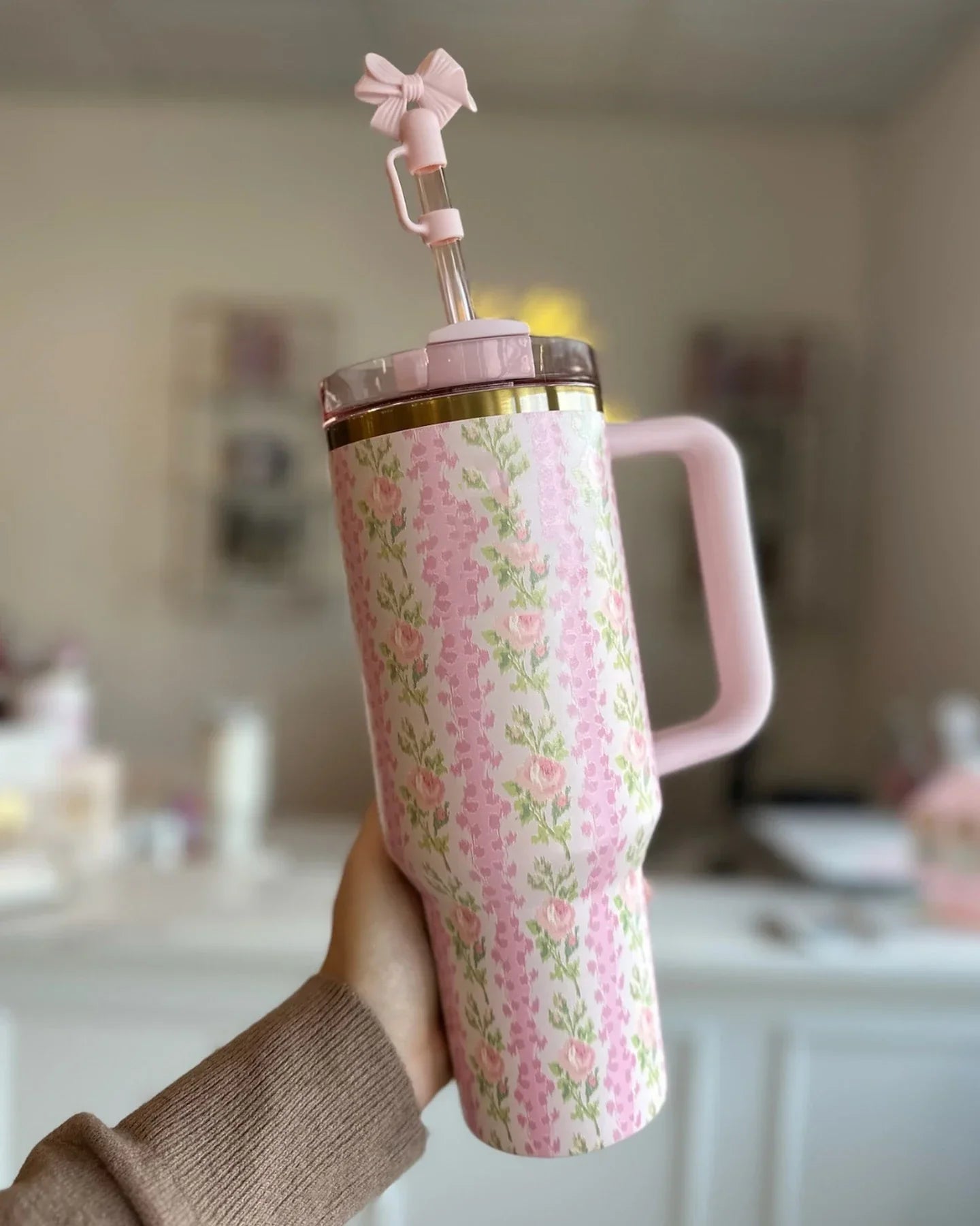 Pretty Stanley Style 40oz Tumbler