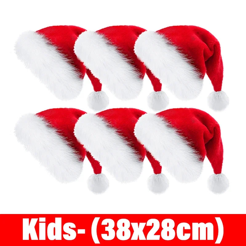 Plush Velvet Santa Claus Hats