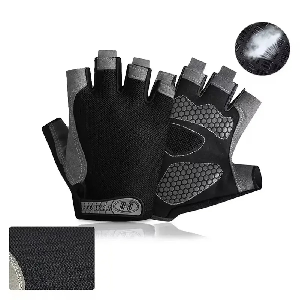 Breathable Fingerless Cycling Gloves