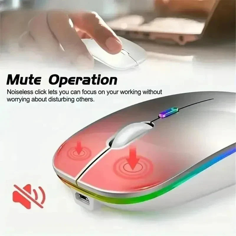 Wireless Rechargeable LED Mouse