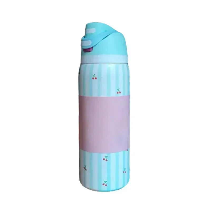 Owala BPA-Free insulated Straw Water Bottle - Flower Pink