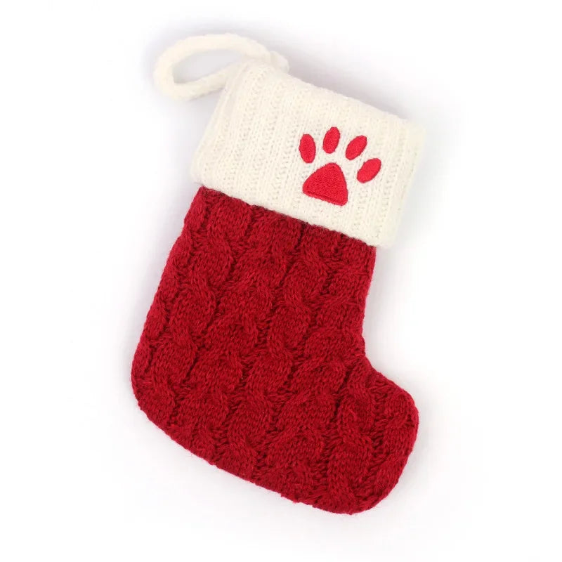 Knitted Christmas Stocking Tree Decorations