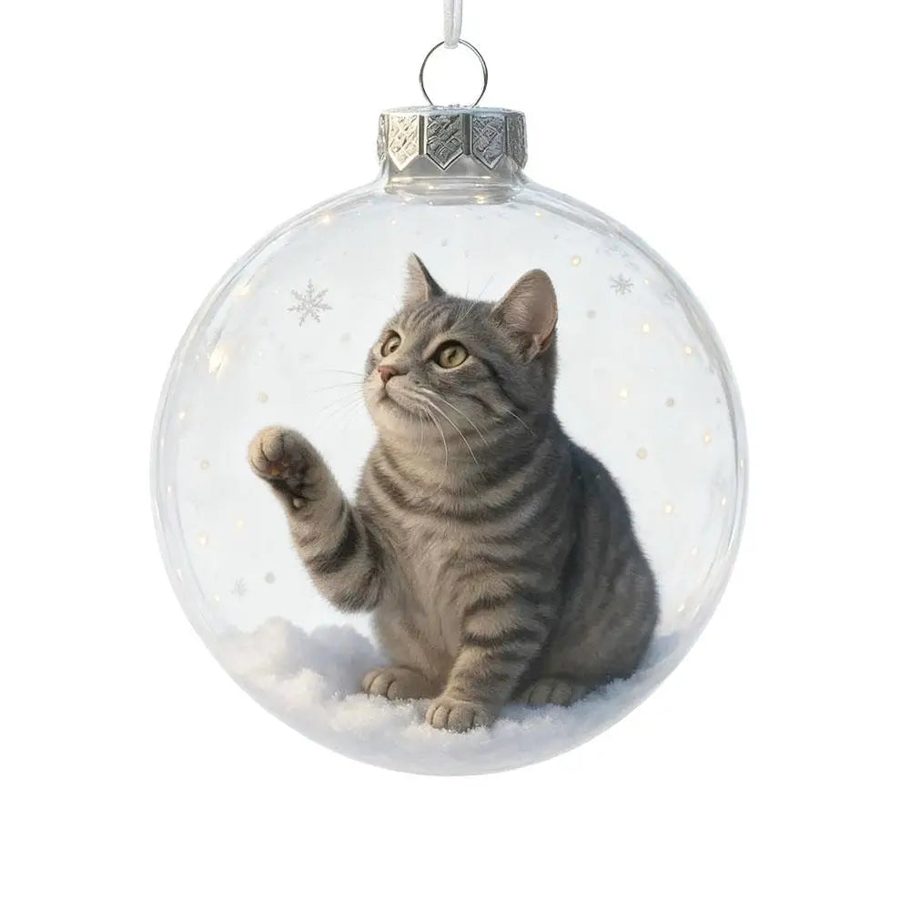 Cute 3D Cat Christmas Ornament