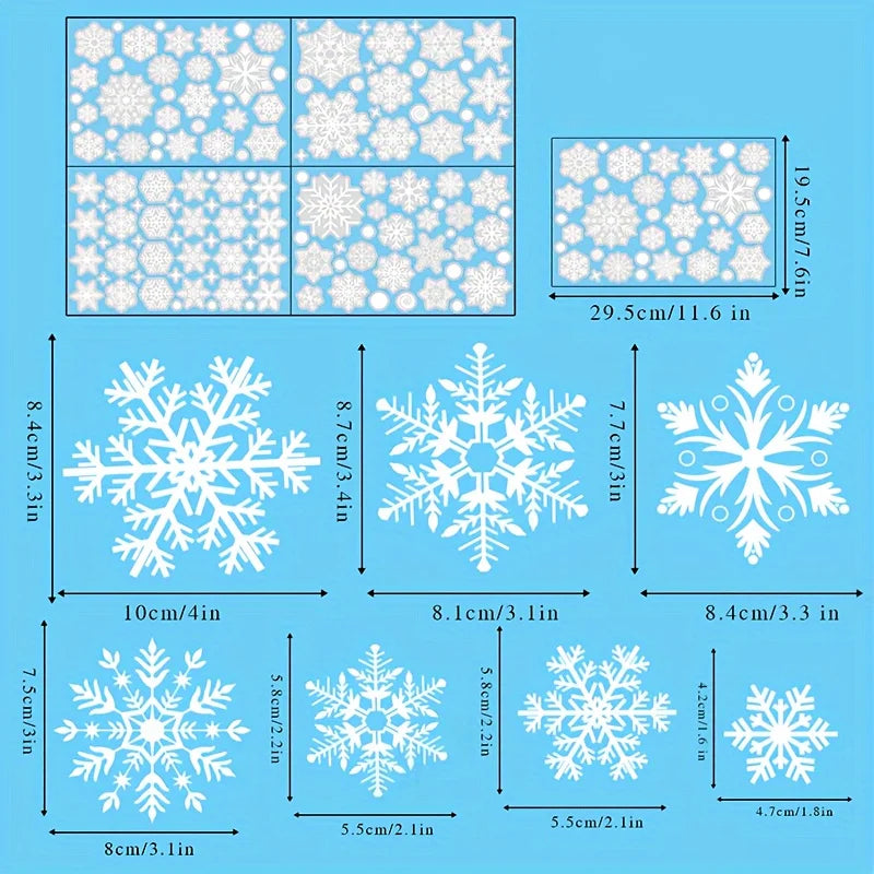 Reusable Christmas Snowflake Window Stickers