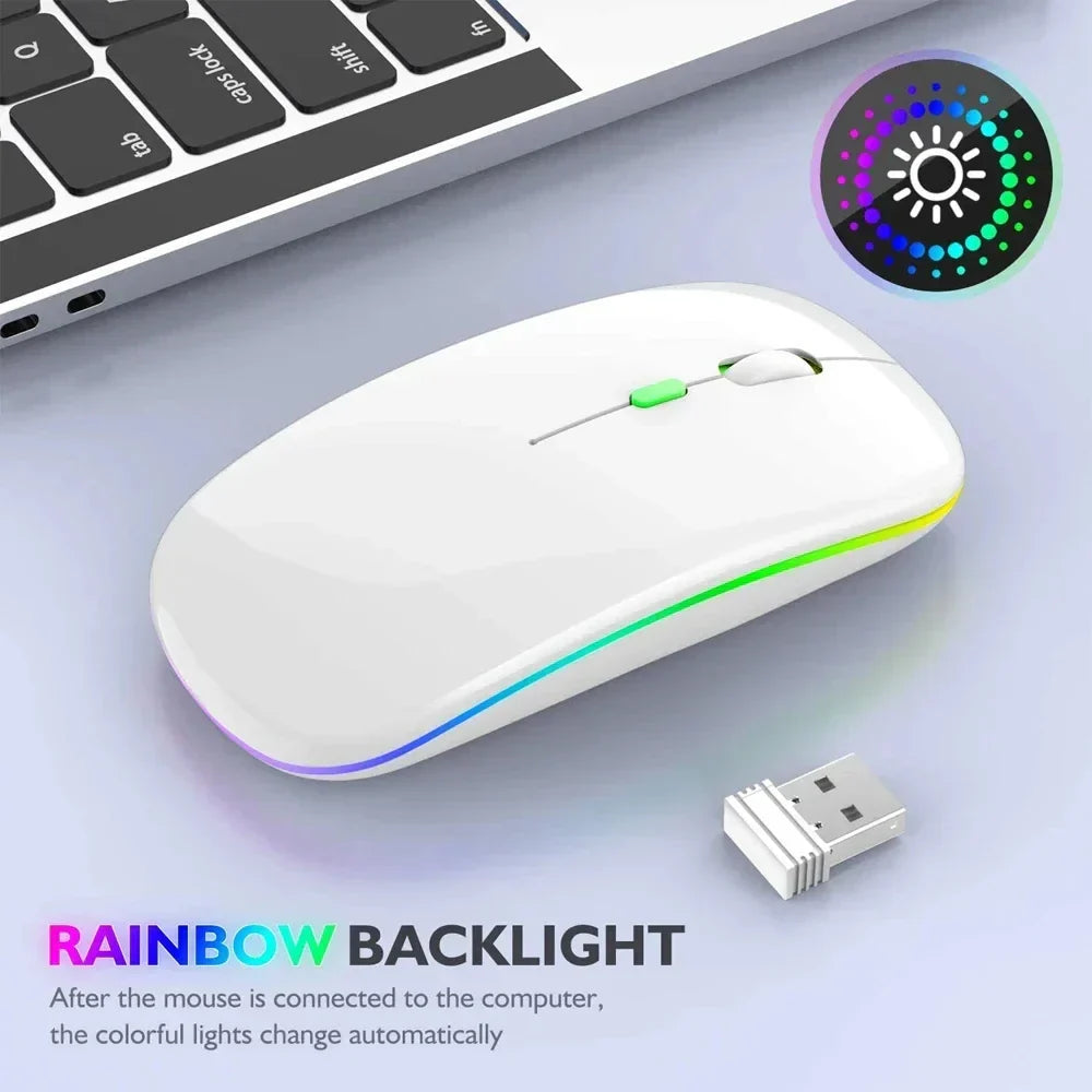 Wireless Rechargeable LED Mouse