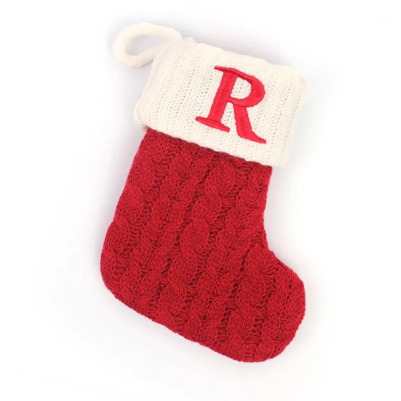 Knitted Christmas Stocking Tree Decorations