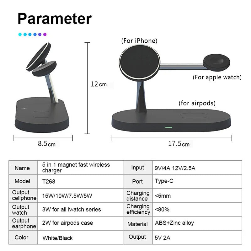 TIMESS 3-in-1 Wireless Charging Stand