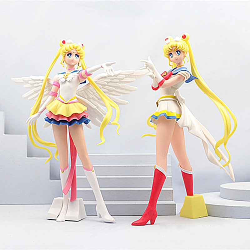 Sailor Moon Figure Anime Cartoon Jupiter Makoto Venus Minako Tsukino Rabbit Doll Toy Little Princess Cake Decoration Ornaments