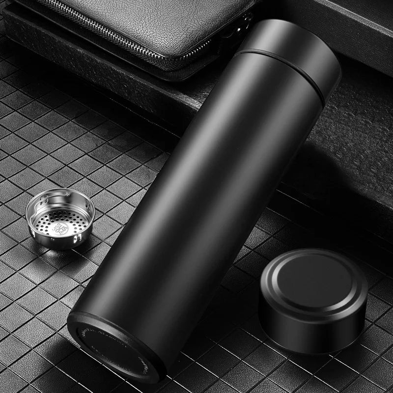 Black Smart Thermos Bottle 500ml