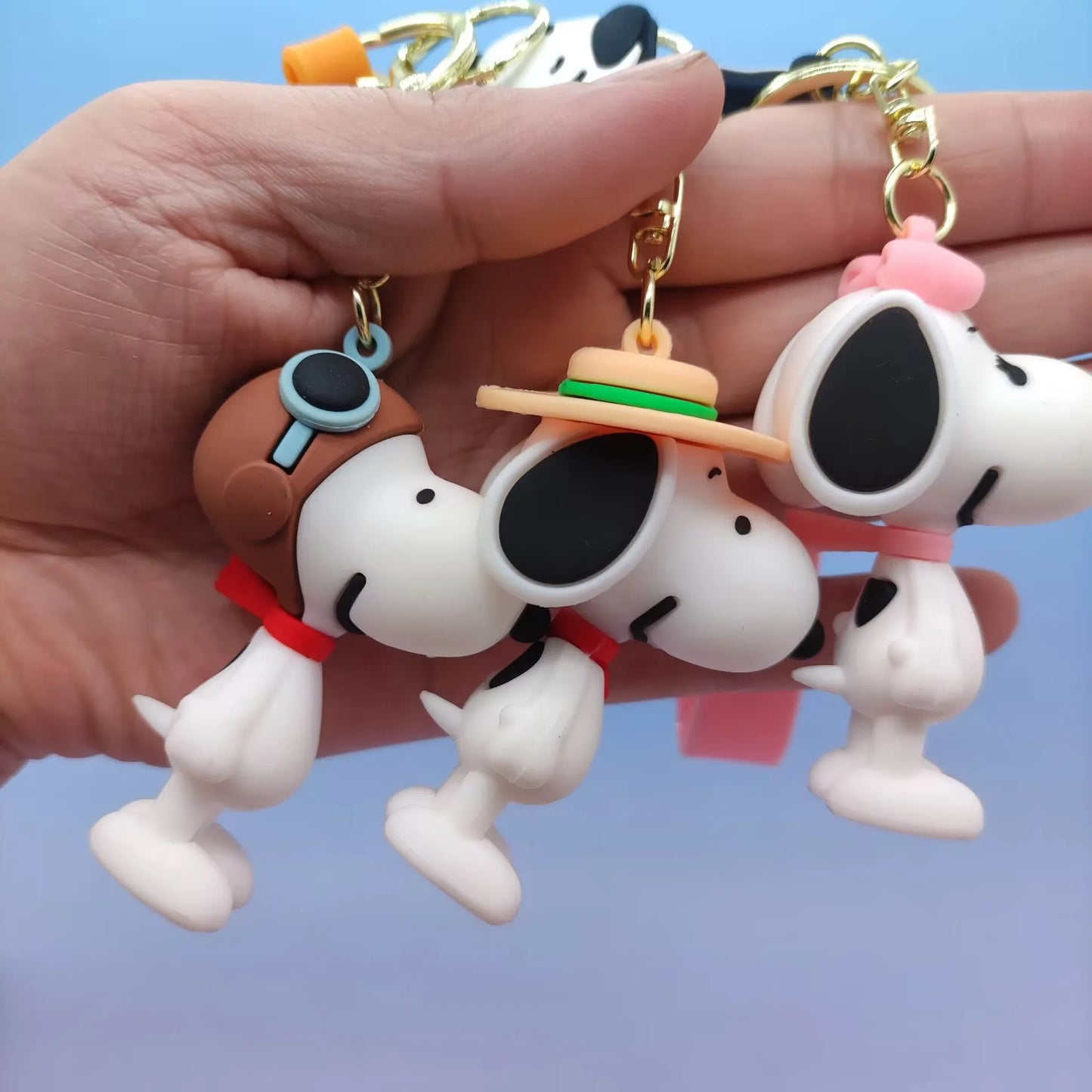 Cute Snoopy Silicone Doll Keychain