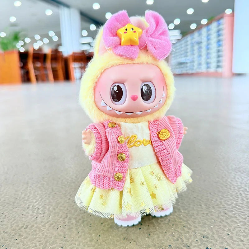 JUMEET Macaron Labubu Plush Outfit
