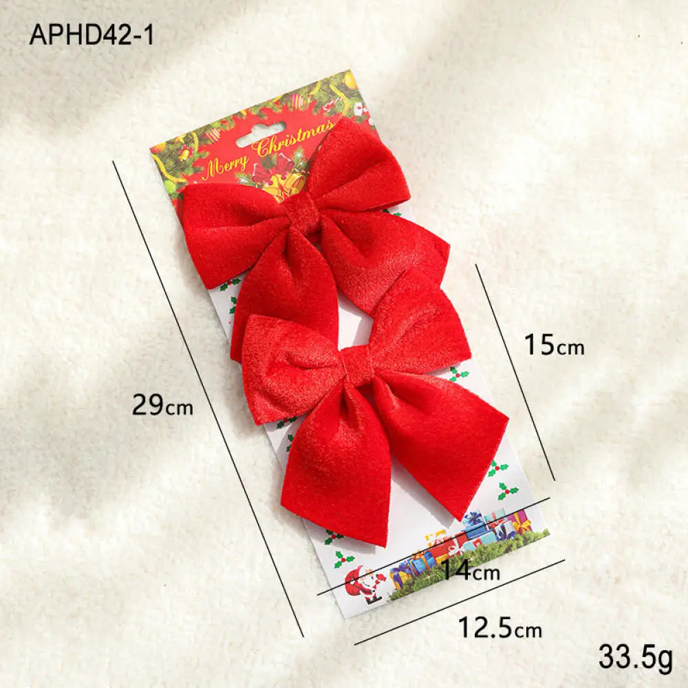 Red Flocking Christmas Bell Ornament