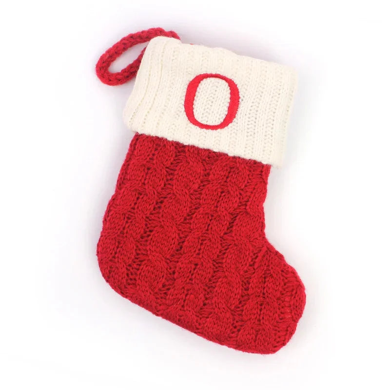 Knitted Christmas Stocking Tree Decorations