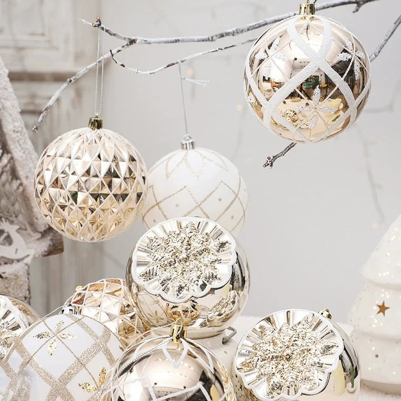 Champagne Gold Christmas Ball Ornaments