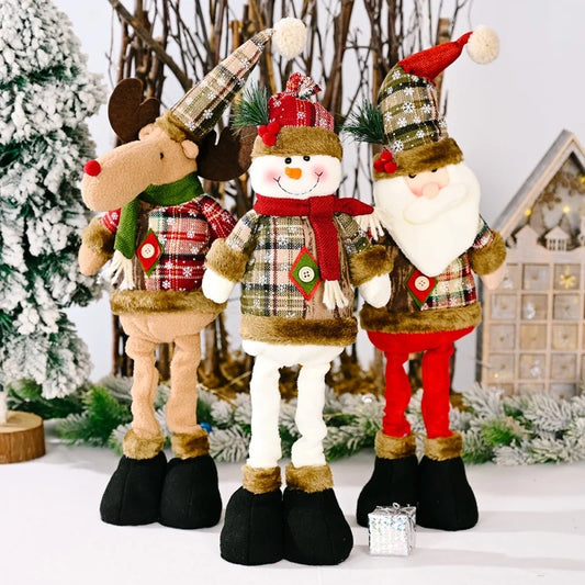 Plush Christmas Doll Decorations Set