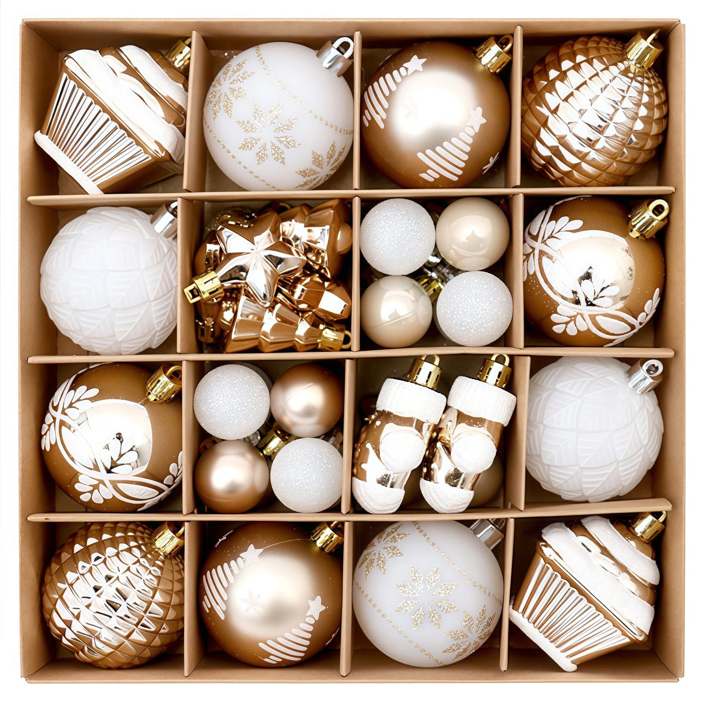 Champagne Gold Christmas Ball Ornaments