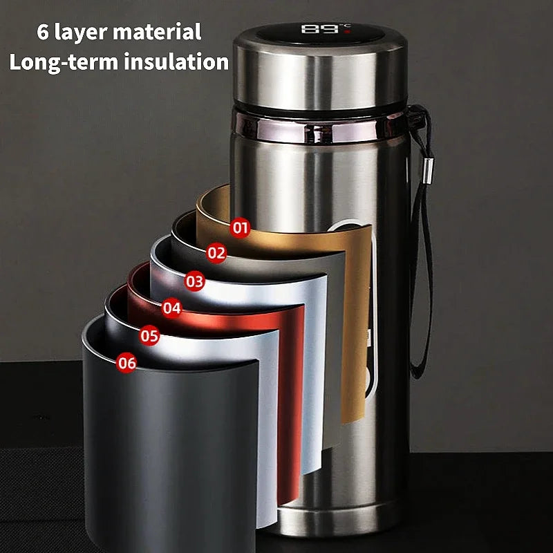 LED Stainless Steel Thermos Bottle