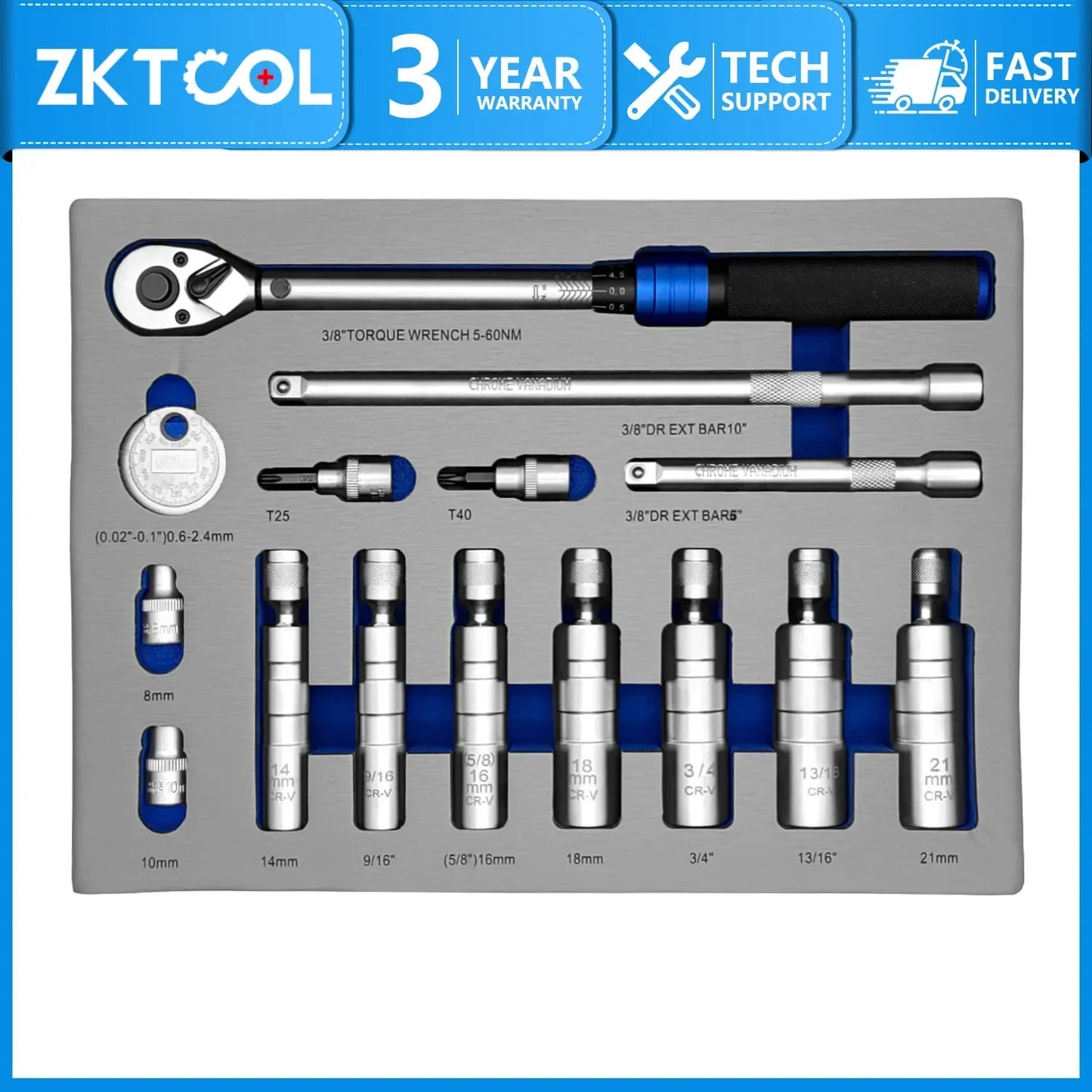 PowerFix 15-Piece Spark Plug Kit